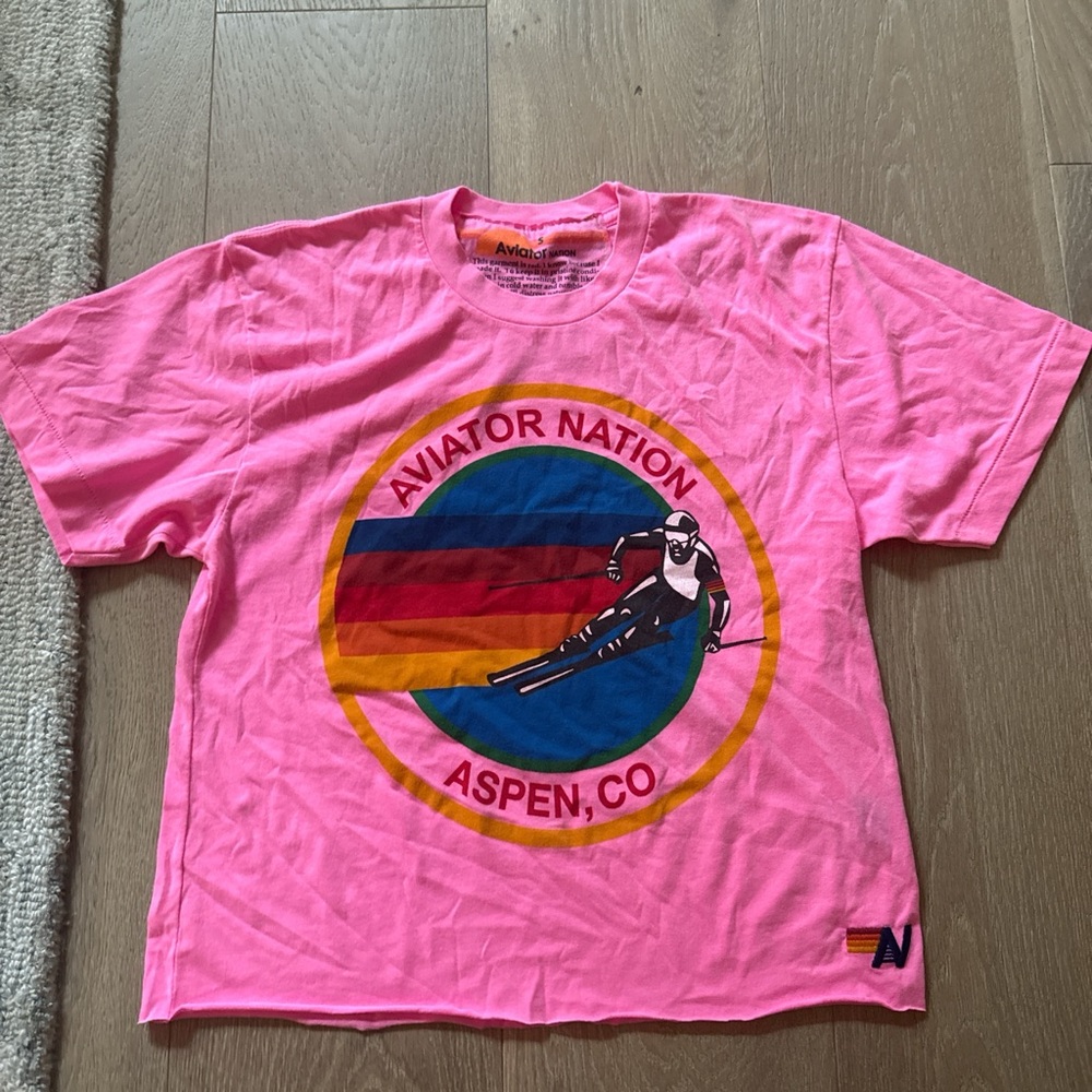 Aviator Nation Vibrant Pink Tee